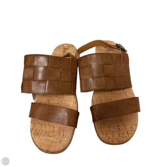 Sandals Heels Platform By Korks In Brown, Size: 9