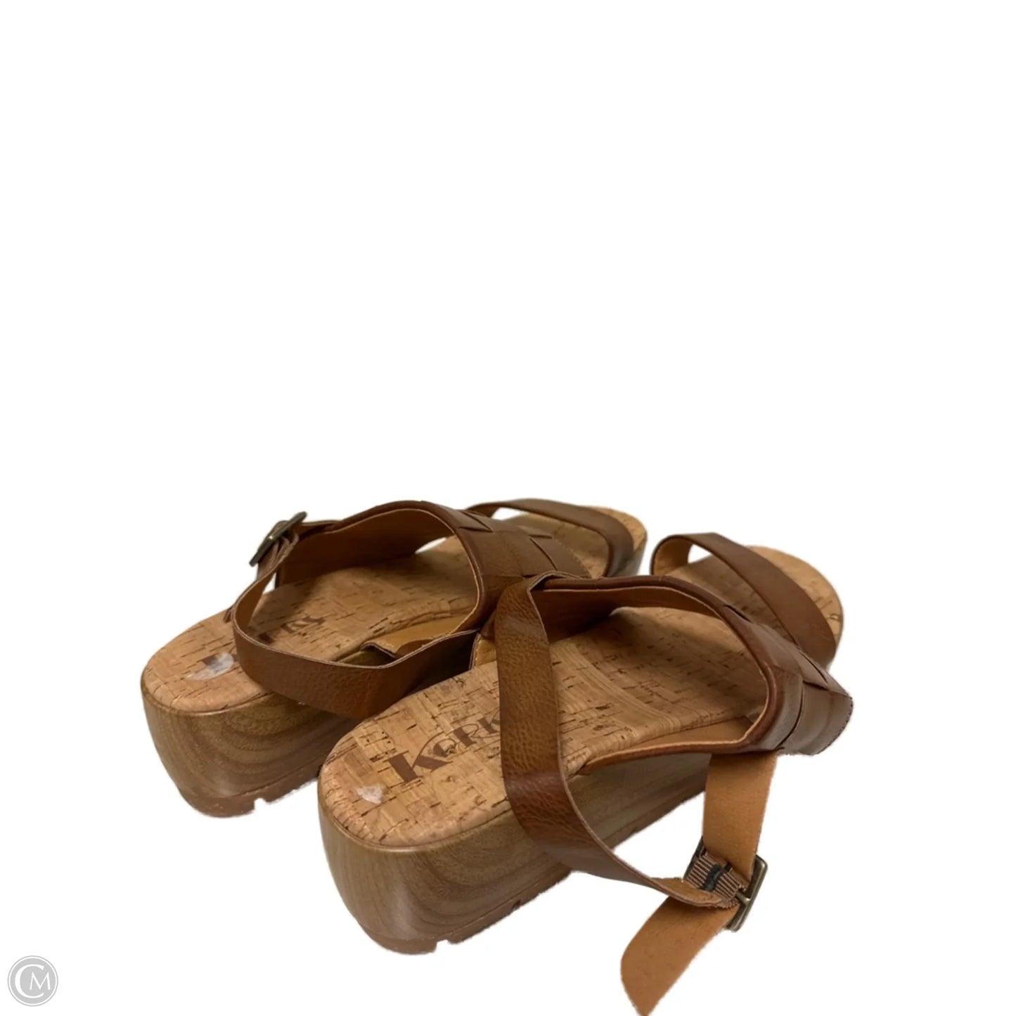 Sandals Heels Platform By Korks In Brown, Size: 9