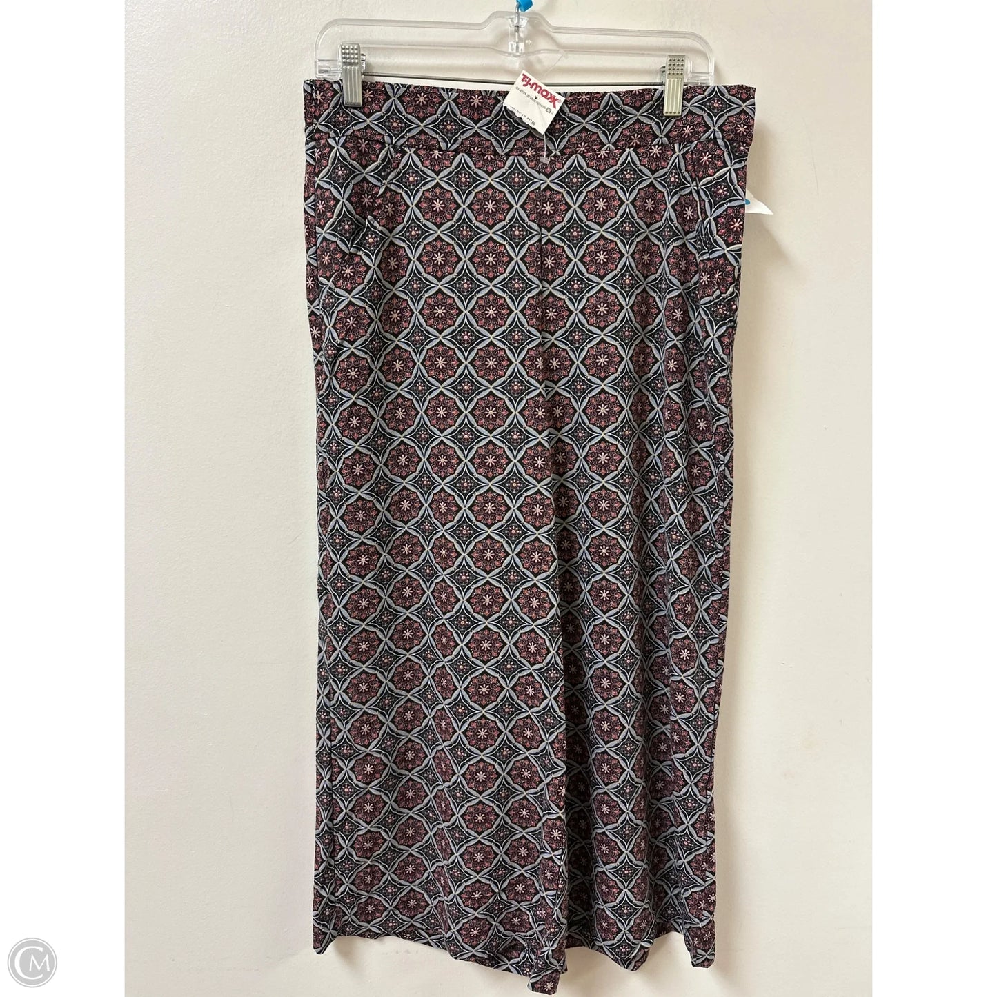 Pants Wide Leg By Max Studio In Black & Pink, Size: 12