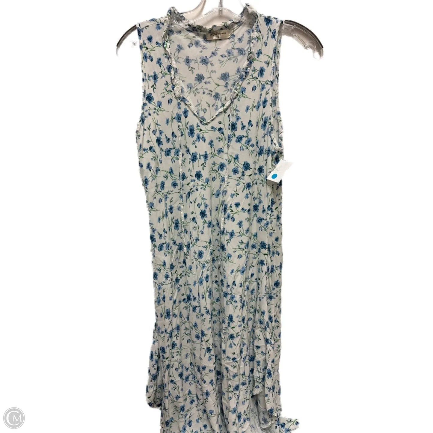 Dress Casual Midi By Clothes Mentor In Blue & White, Size: M