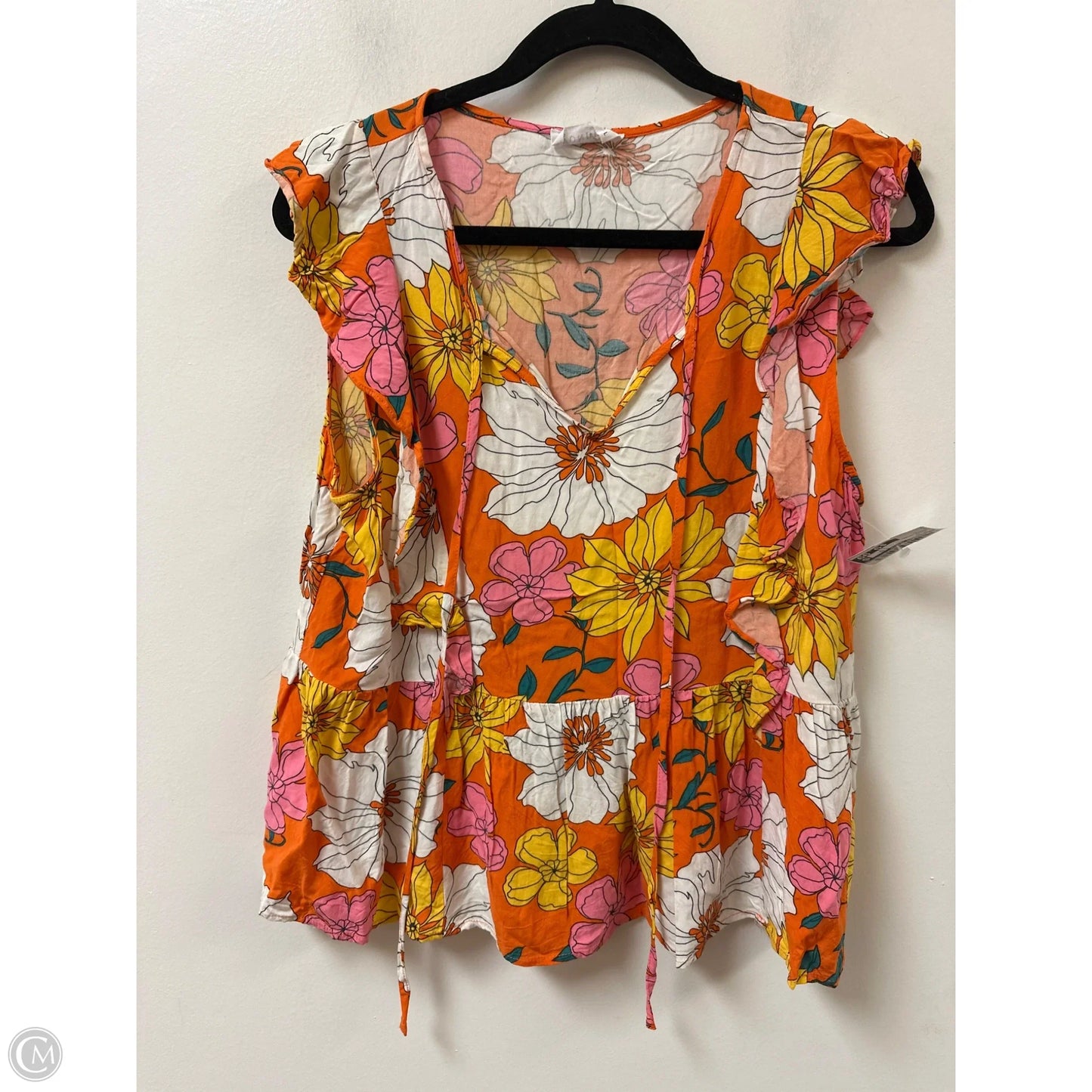 Top Short Sleeve By Clothes Mentor In Orange, Size: L