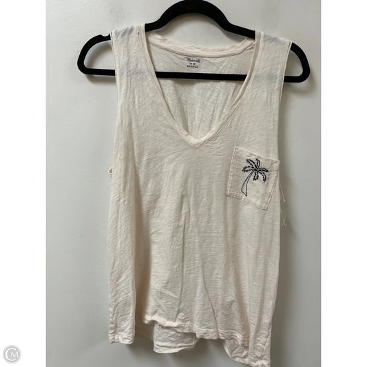 Top Sleeveless By Madewell In Cream, Size: M