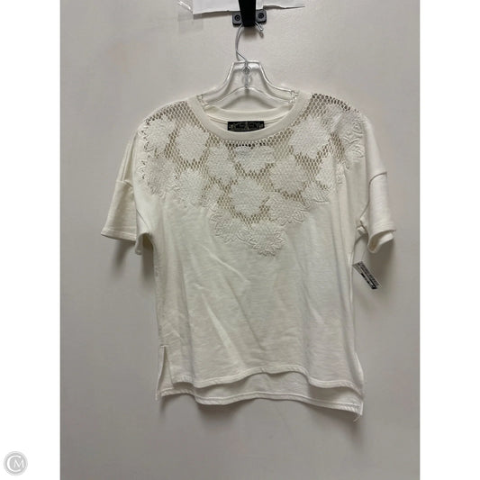 Top Short Sleeve By Clothes Mentor In White, Size: Xs