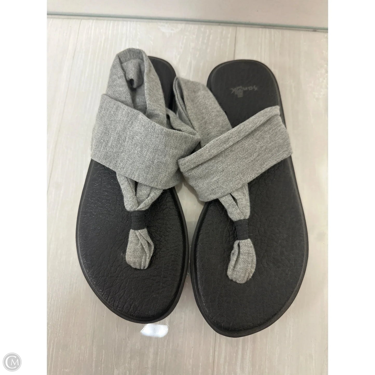 Sandals Flats By Sanuk In Grey, Size: 6