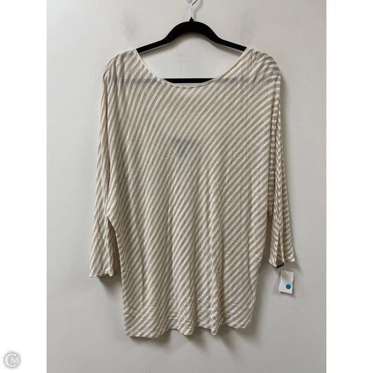 Top Short Sleeve By White House Black Market In Striped Pattern, Size: Xl
