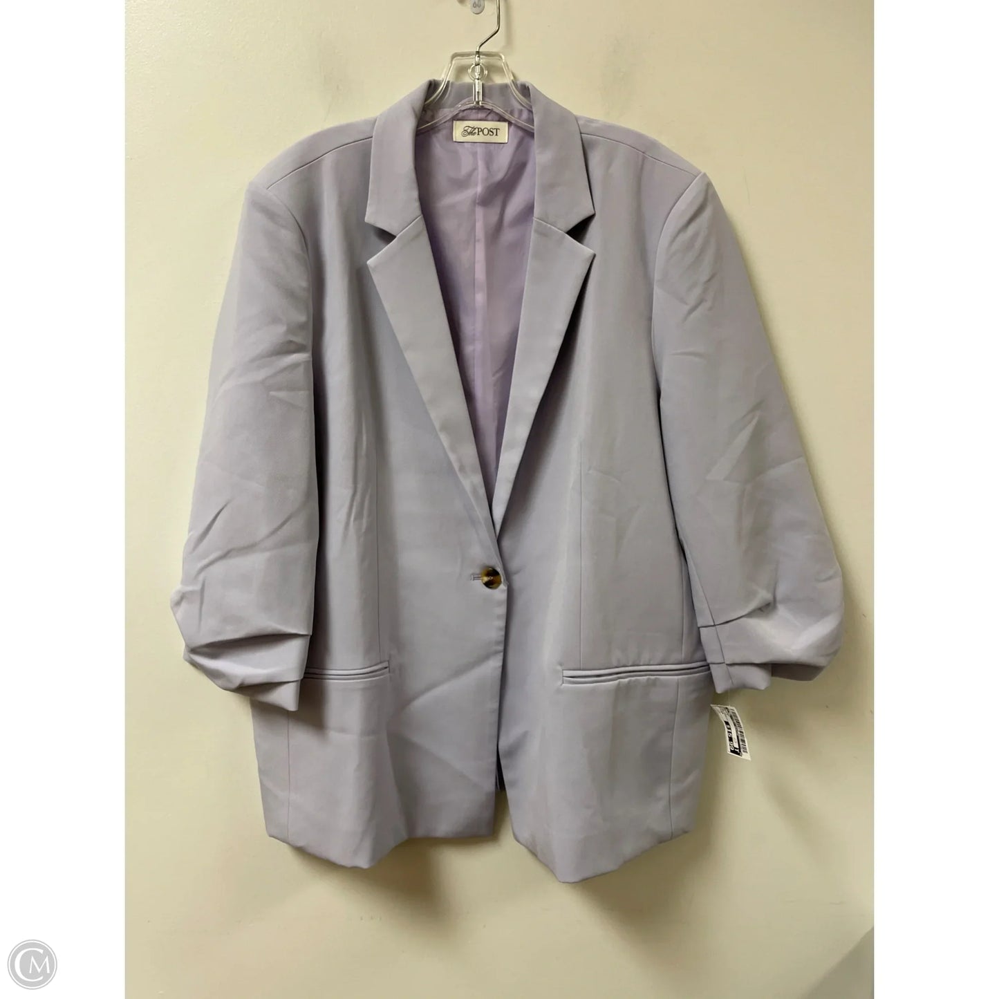 Blazer By Clothes Mentor In Purple, Size: 1x
