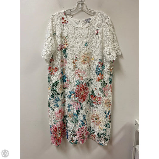 Dress Casual Short By Nina Leonard In Multi-colored, Size: 2x