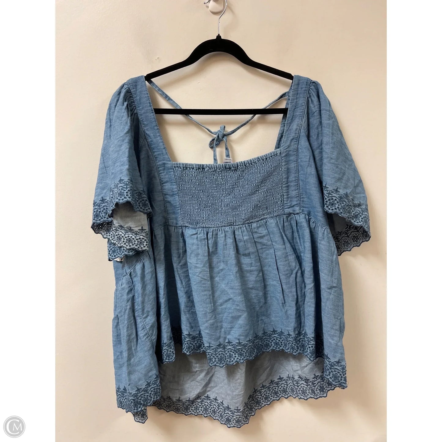 Top Short Sleeve By Old Navy In Blue Denim, Size: 4x