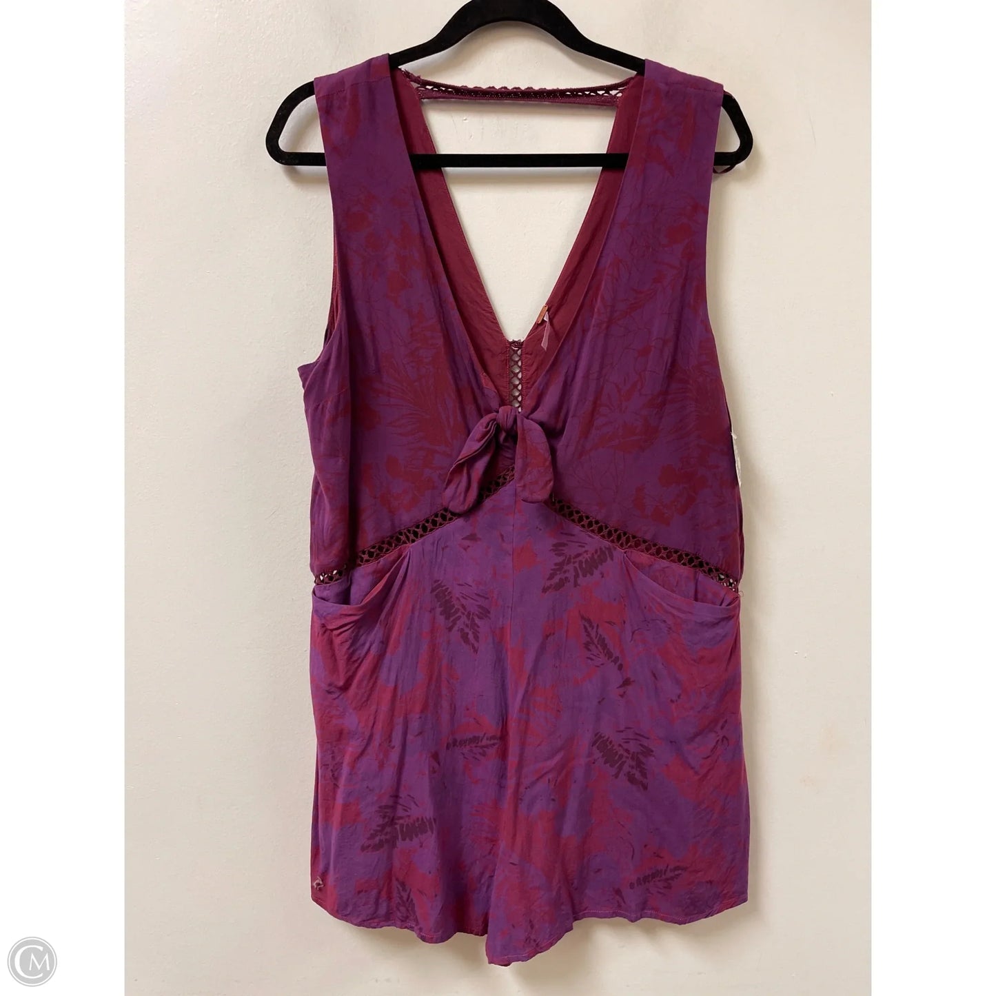 Romper By Free People In Purple & Red, Size: M