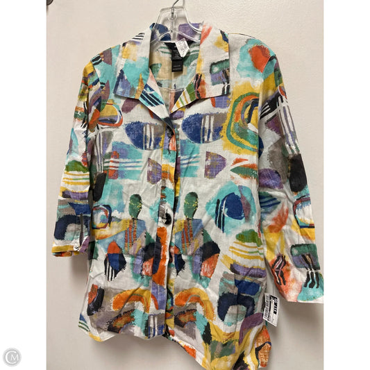Blouse Long Sleeve By Ali Miles In Multi-colored, Size: S