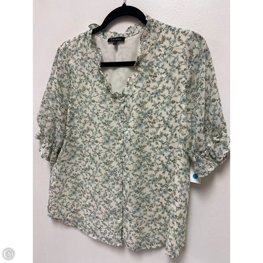 Blouse Short Sleeve By Pleione In Floral Print, Size: S