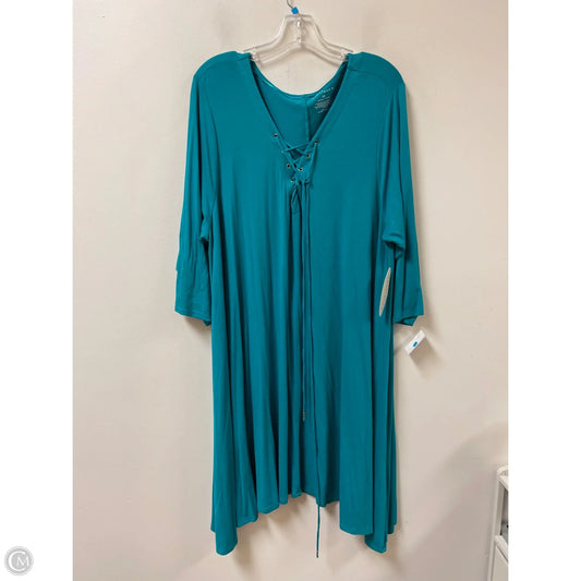 Dress Casual Short By Boutique + In Teal, Size: 2x