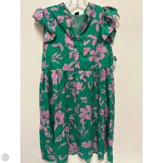 Dress Casual Short By Shein In Green & Purple, Size: M