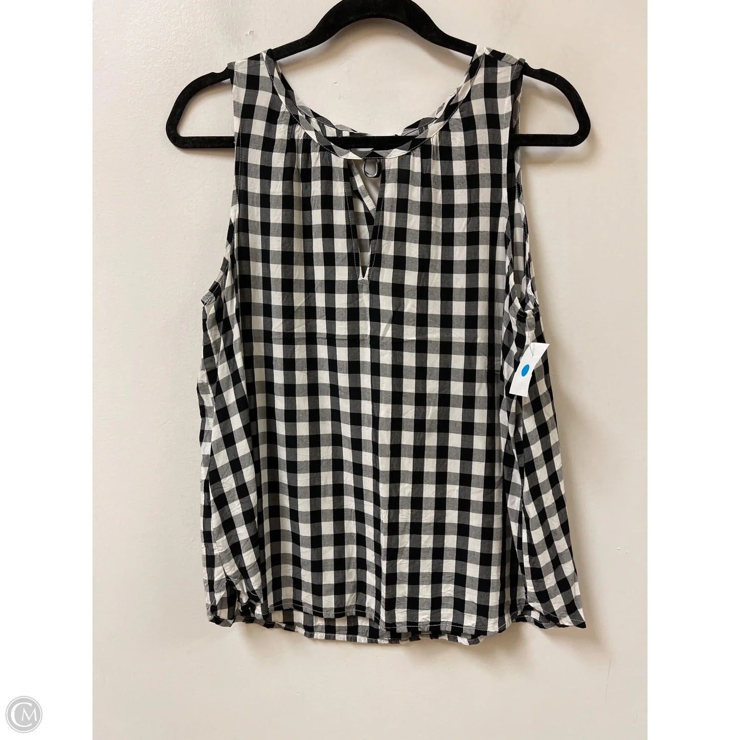 Top Sleeveless By Loft In Black & White, Size: Lp