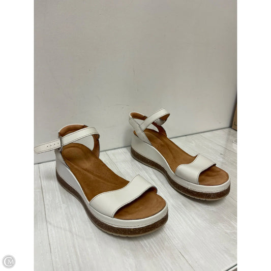 Sandals Heels Wedge By Clarks In White, Size: 11