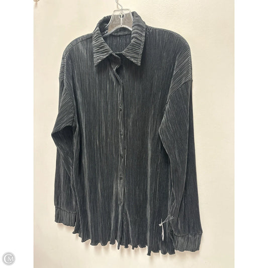 Blouse Long Sleeve By Clothes Mentor In Black, Size: M