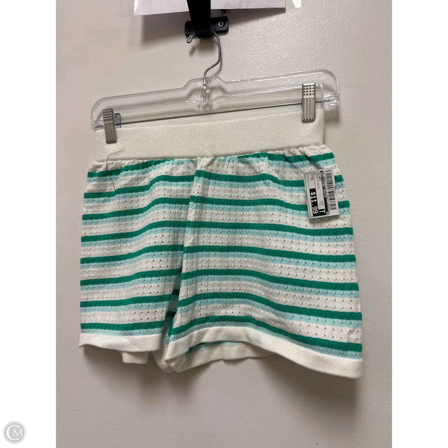 Shorts By Clothes Mentor In Green & White, Size: M