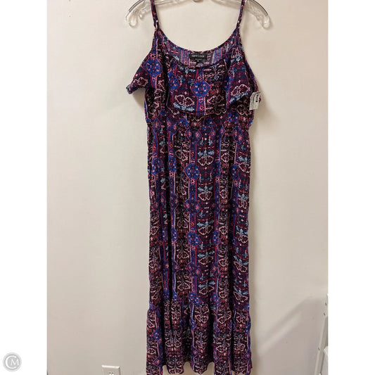 Dress Casual Maxi By New Look In Blue & Red, Size: Xl