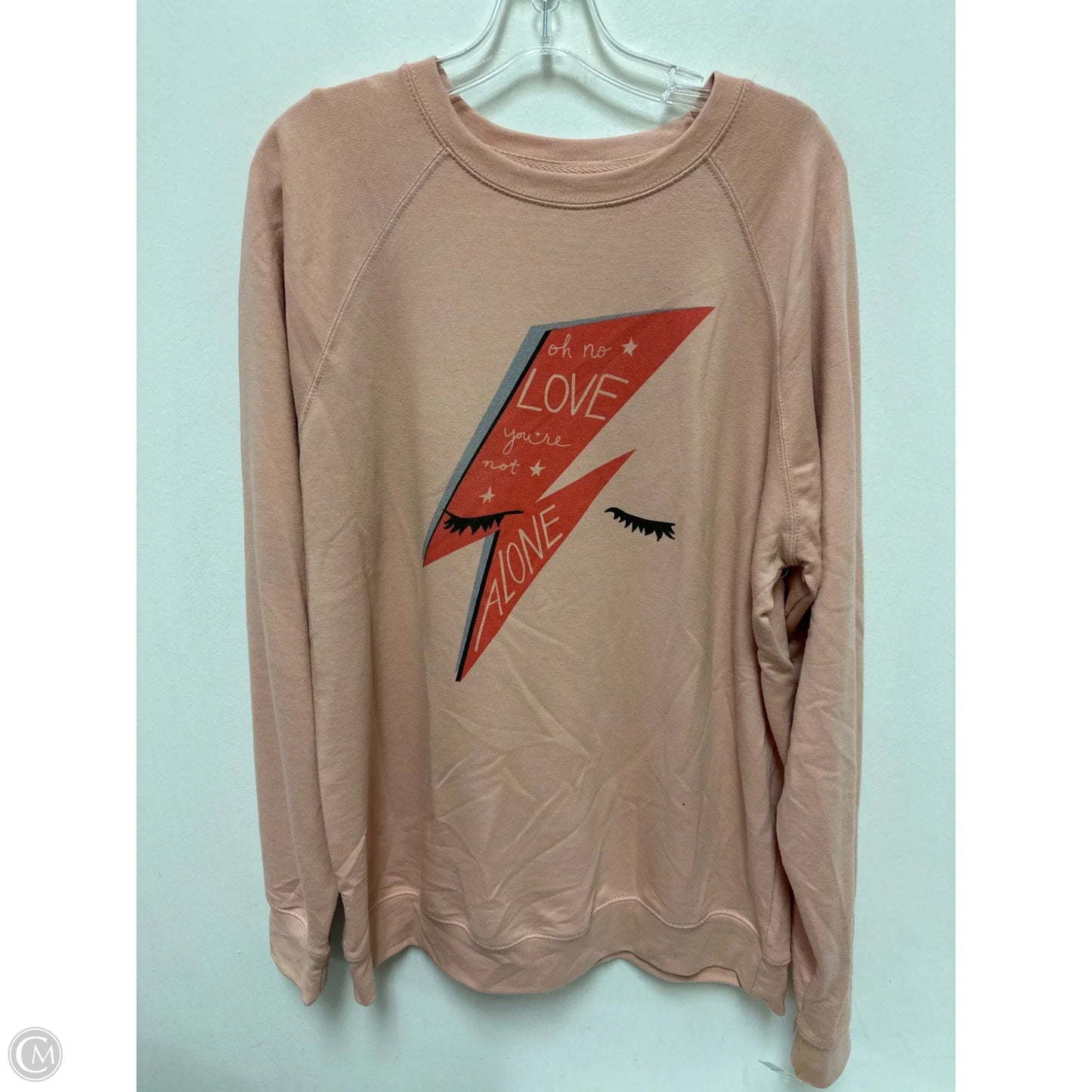 Sweatshirt Crewneck By Clothes Mentor In Pink, Size: Xl