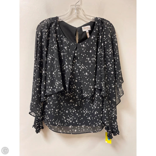 Top Long Sleeve By Laundry In Black & White, Size: S