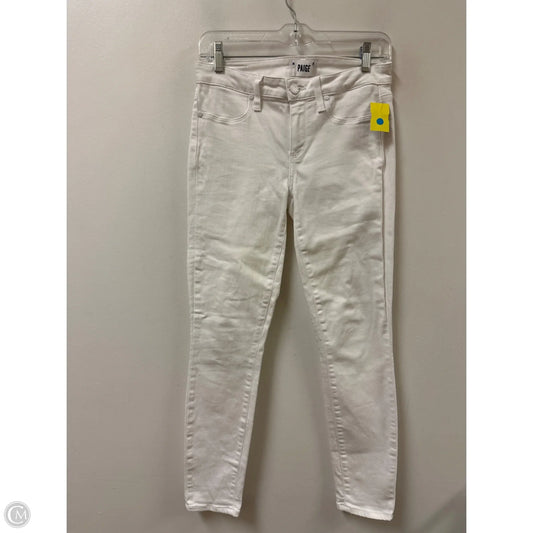 Jeans Skinny By Paige In White Denim, Size: 6