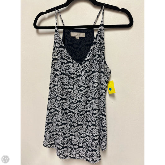 Top Sleeveless By Loft In Blue & White, Size: M