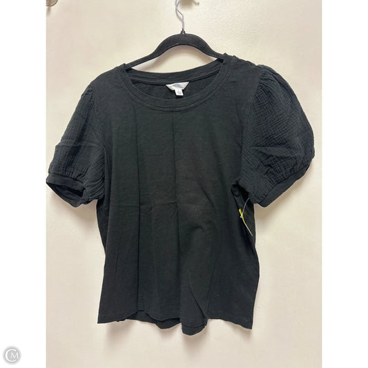 Top Short Sleeve By Time And Tru In Black, Size: L