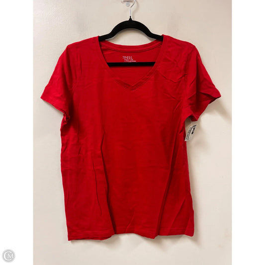 Top Short Sleeve By Time And Tru In Red, Size: L