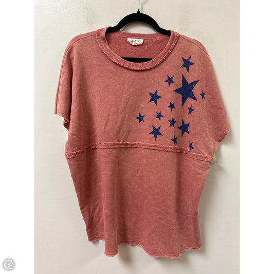 Top Short Sleeve By Fantastic Fawn In Red, Size: M