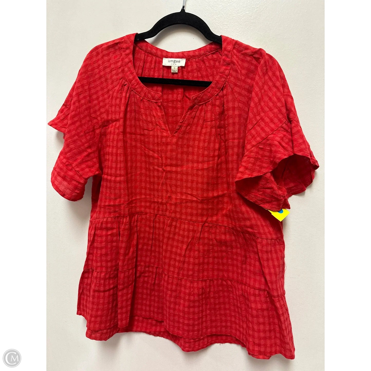 Top Short Sleeve By Umgee In Red, Size: S