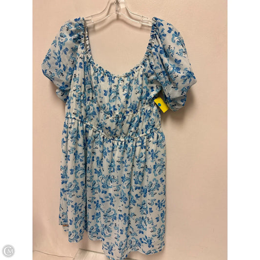 Dress Casual Midi By Simply Southern In Blue & White, Size: M