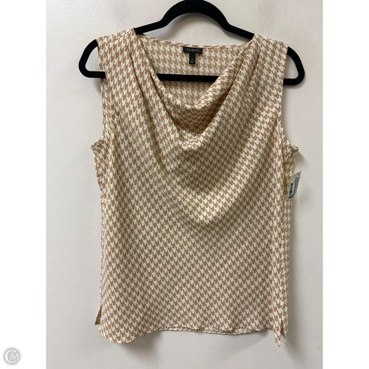 Top Sleeveless By Talbots In Cream & White, Size: M