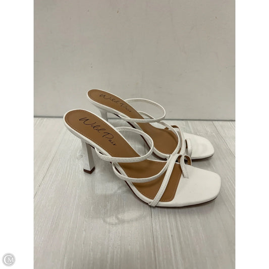 Sandals Heels Stiletto By Clothes Mentor In White, Size: 10