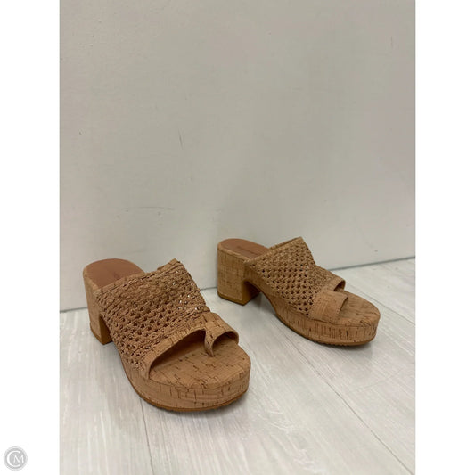 Sandals Heels Block By Bare Traps In Brown, Size: 6
