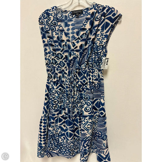 Dress Casual Short By Rachel Zoe In Blue & Cream, Size: S
