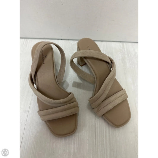 Sandals Heels Block By Caslon In Taupe, Size: 7