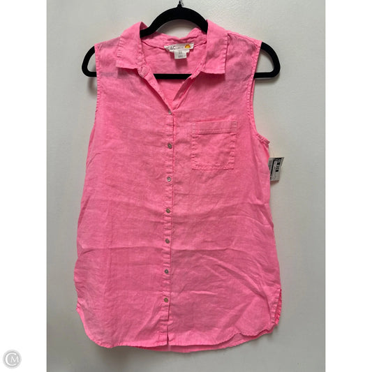 Top Sleeveless By C And C In Pink, Size: M