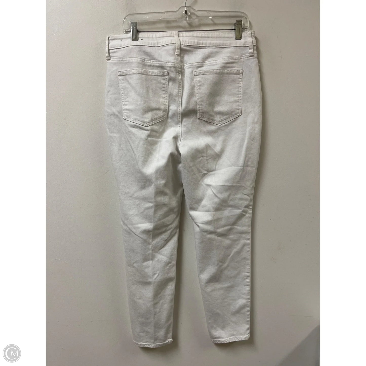 Jeans Skinny By Chicos In White Denim, Size: 12
