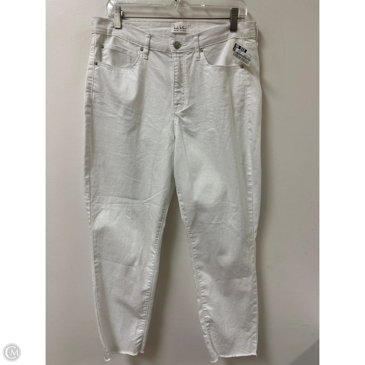 Jeans Skinny By Nicole By Nicole Miller In White Denim, Size: 12