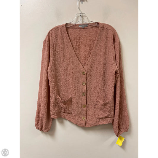 Blouse Long Sleeve By Wishlist In Pink, Size: M