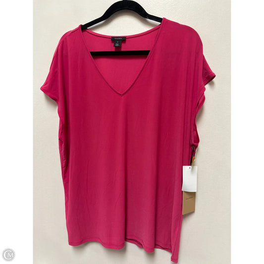 Top Short Sleeve By Halogen In Pink, Size: Xl