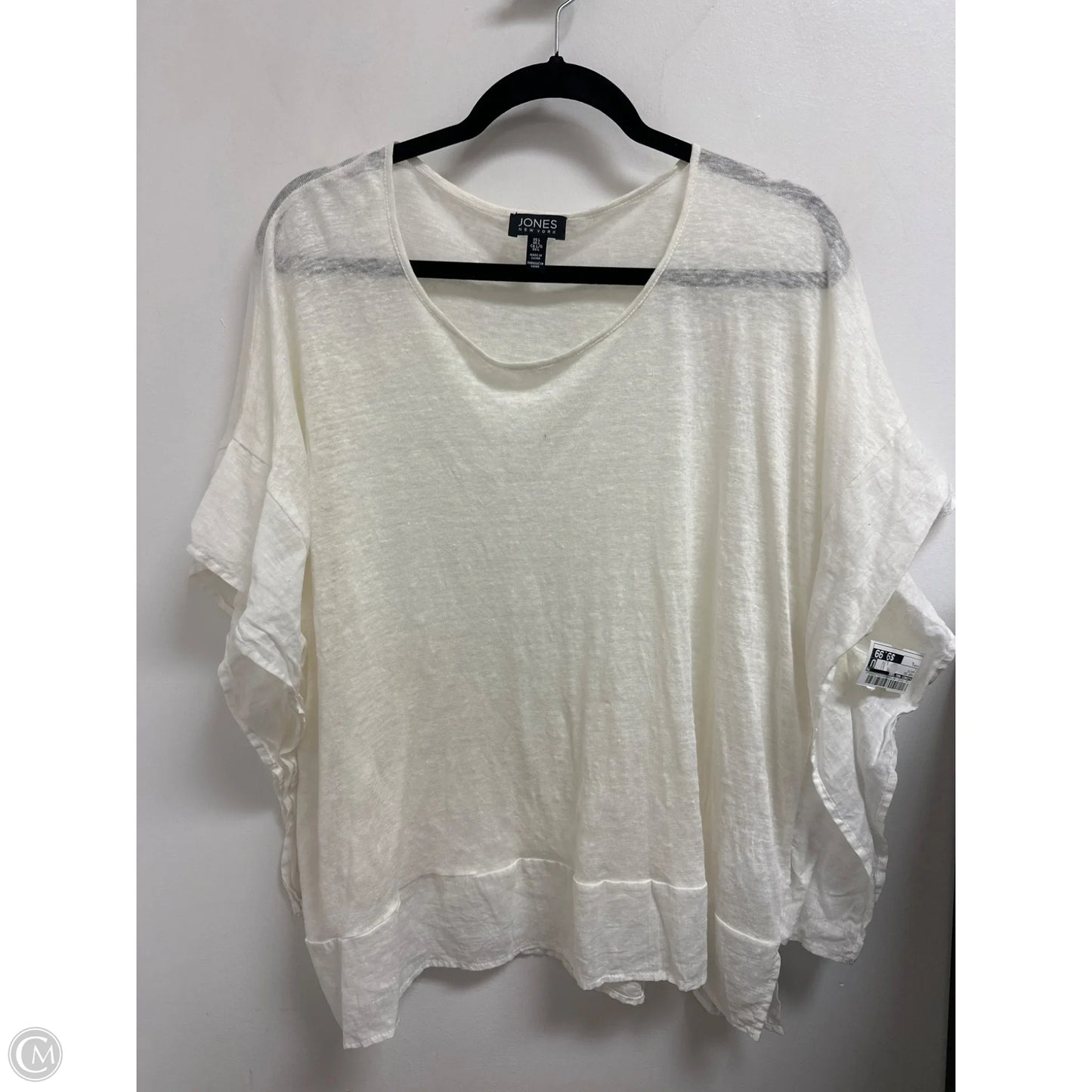 Top Short Sleeve By Jones New York In White, Size: L