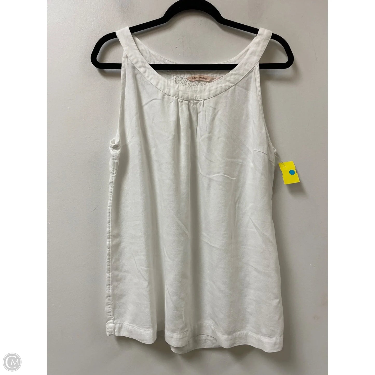 Top Sleeveless By Soft Surroundings In White, Size: L