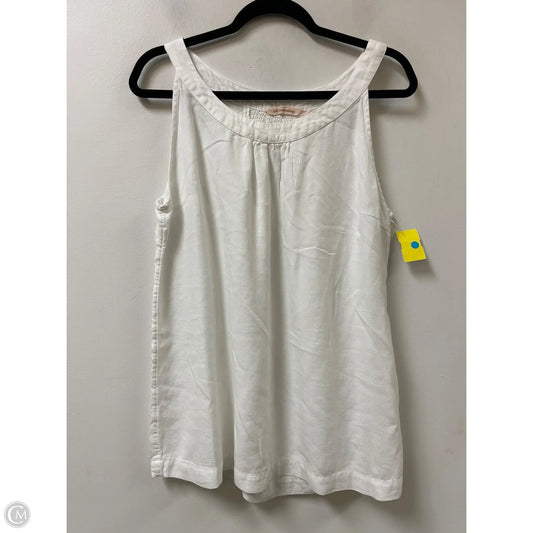 Top Sleeveless By Soft Surroundings In White, Size: L