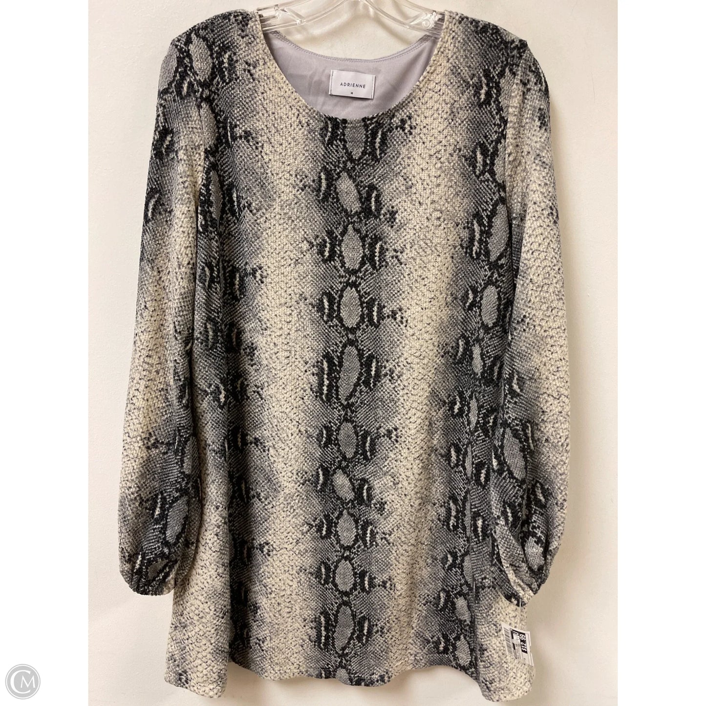 Dress Casual Short By Adrienne In Snakeskin Print, Size: M