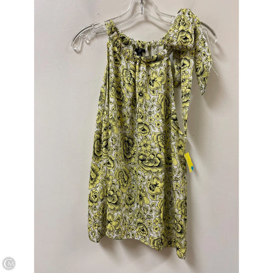 Top Sleeveless By Ann Taylor In White & Yellow, Size: Lp