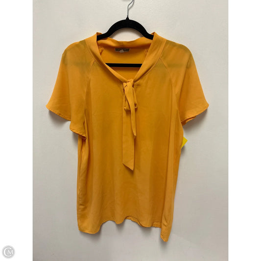 Top Short Sleeve By Pleione In Yellow, Size: M