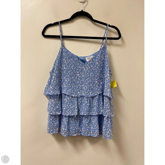 Top Sleeveless By Sienna Sky In Blue & White, Size: M