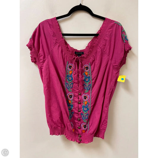 Top Short Sleeve By Boston Proper In Pink, Size: M