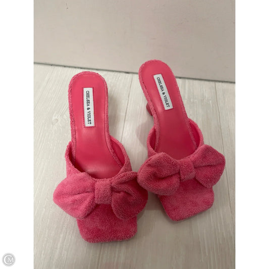 Sandals Heels Block By Chelsea And Violet In Pink, Size: 7.5